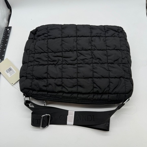 Valentino Orlandi Quilted Black Crossbody Bag Shoulder‎ Lightweight Nylon $199 - Picture 13 of 16